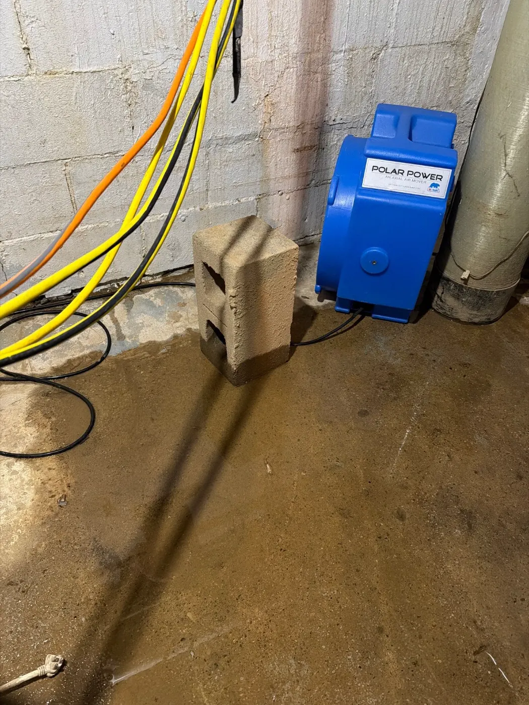 Basement water extraction in Old Town Westfield Indiana home